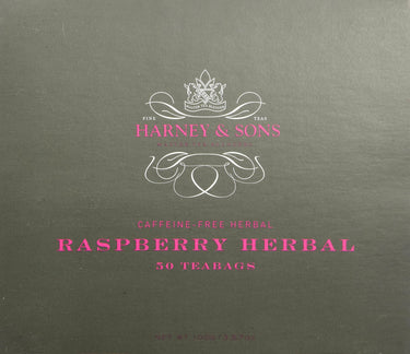 Harney & Sons Raspberry Tea, Caffiene Free Herbal, Red, 50 Count
